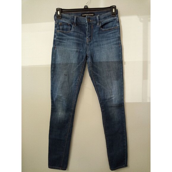 Express Mid-Rise Legging Skinny Jeans Size 2 - Picture 1 of 10